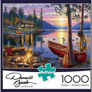 Buffalo Games 1000-Piece Darrell Bush Canoe Lake Interlocking Jigsaw Puzzle